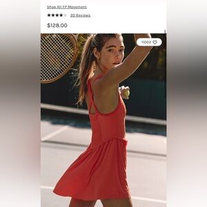 Free People Coral Tennis Dress